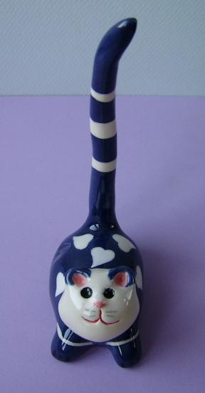 chat coeur  bleu marine