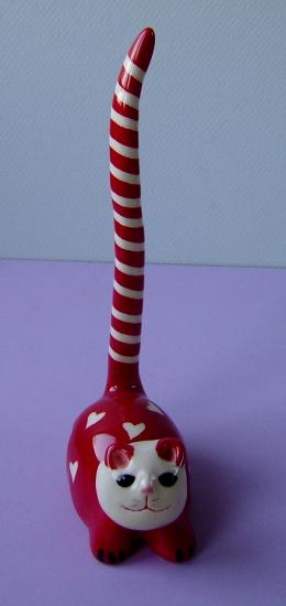 chat coeur  d'un beau rouge